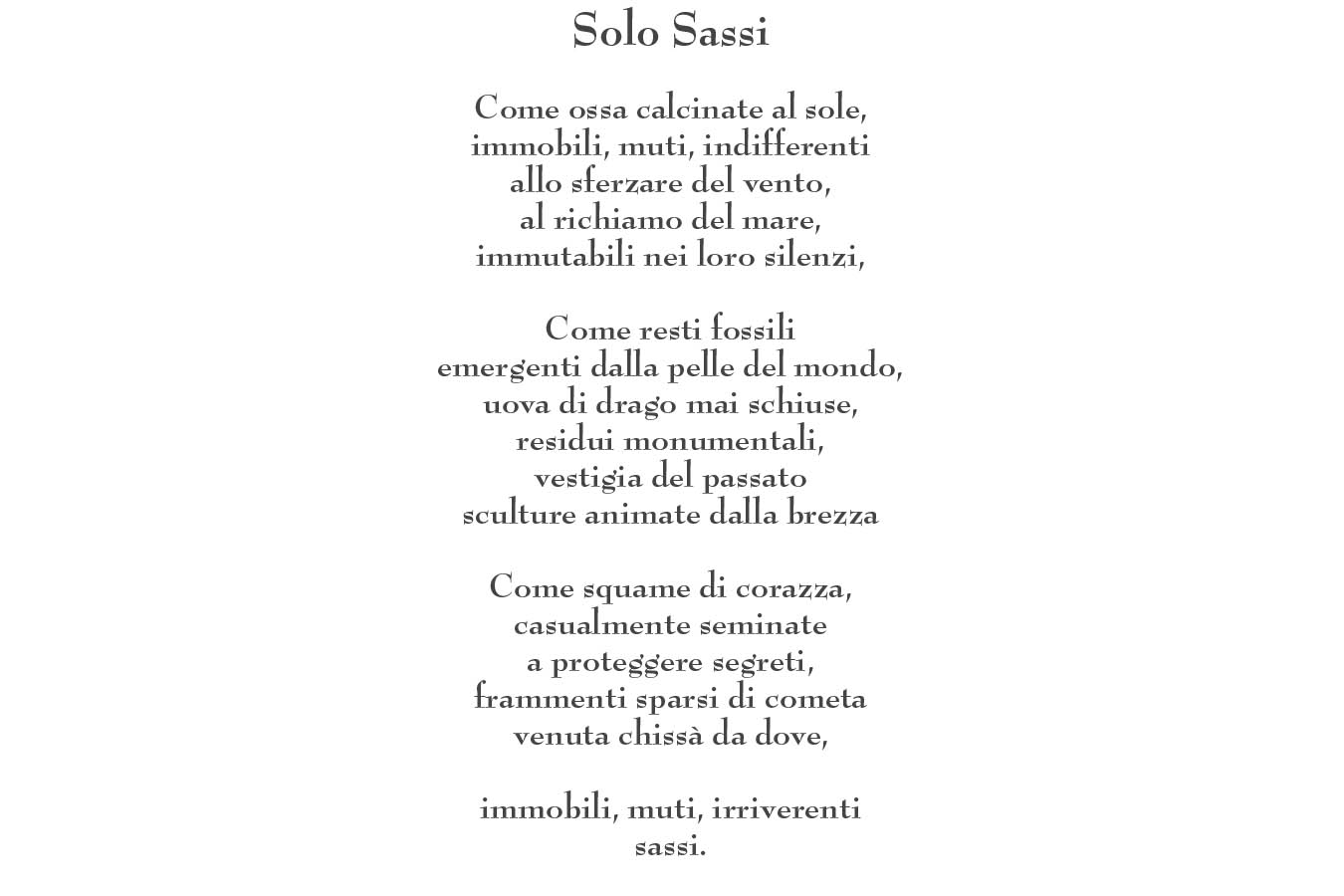 solo sassi - 2014