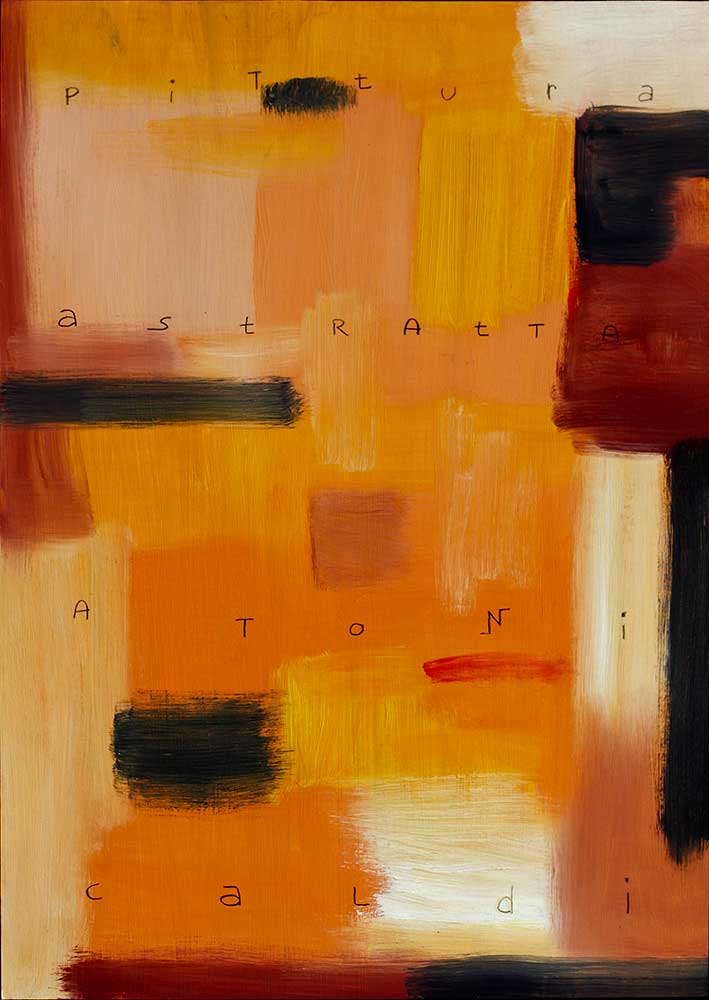 pittura astratta a toni caldi